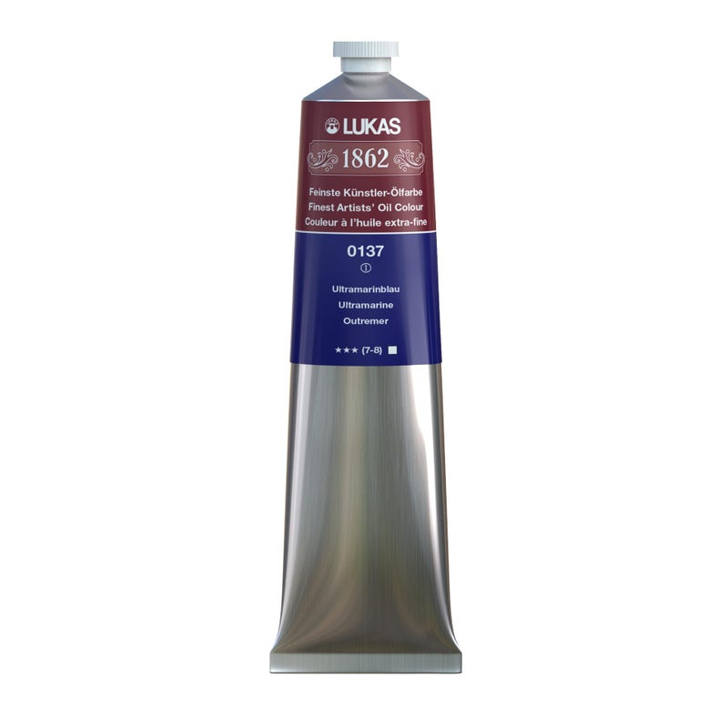 LUKAS 1862 Artists Oil Paint Master Quality German Engineered OilBased Art Paints  200ml Single Tubes  Ultramarine Blue