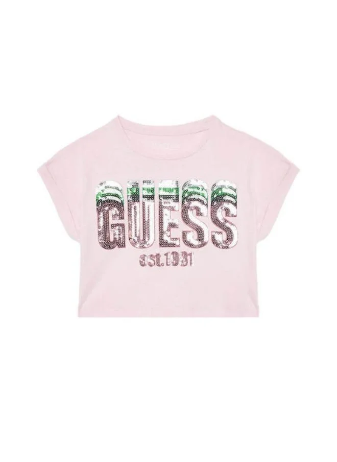 جس Kids Logo Cropped T-Shirt