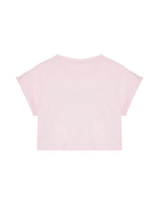 GUESS - Kids Logo Cropped T-Shirt - Image 1