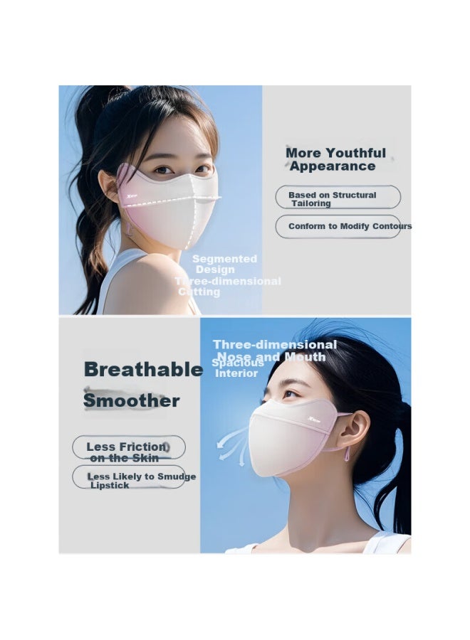 Xtep Sun Protection Mask Cooling Ice Silk Uv Protection Blush Eye Protection 3d Sunscreen Running Cycling Mask - Image 4