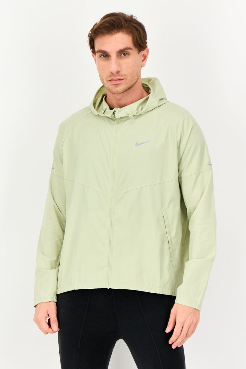 Nike Men Sportswear Fit Long Sleeve Running Jacket, Olive - Image 1