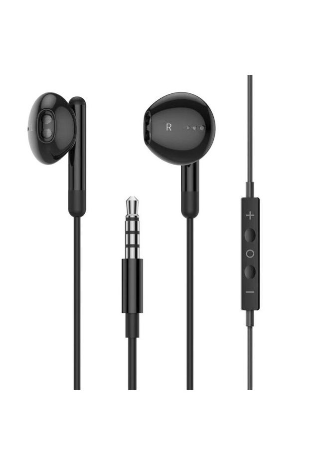 Generic In-ear Wired Headset Wire Control With Lightning HD HiFi Sound Quality Stereo Typec Digital Mobile Phone Headset-Color:Black 3.5 Round Hole-bag  - Image 1