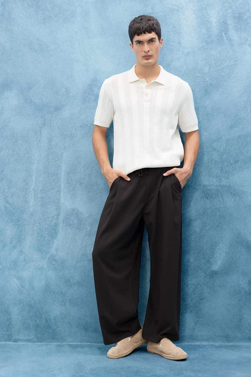 DeFacto Cotton Short Sleeve Knit Polo T-Shirt