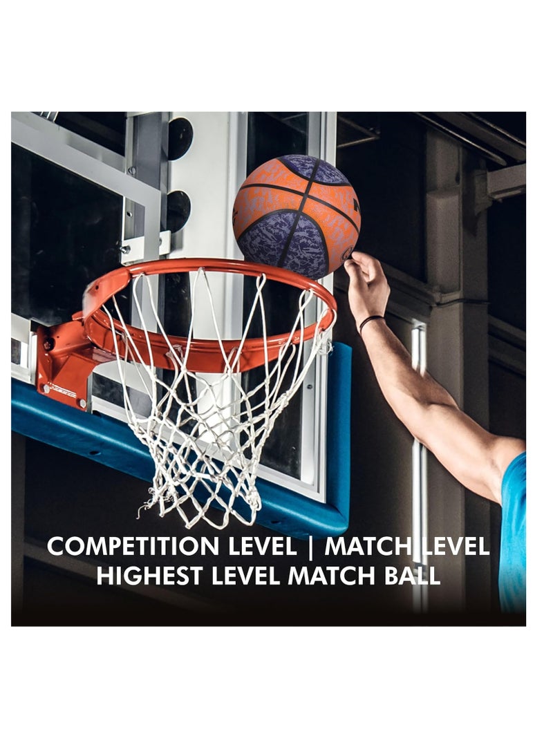 Nivia Graffiti Moulded Basketball | Size: 7 | Material: Rubber | Suitable for Hard Surface | Ideal for Intermediate, Training, Competition | Machine Stitched | Butyl Bladders - Image 3