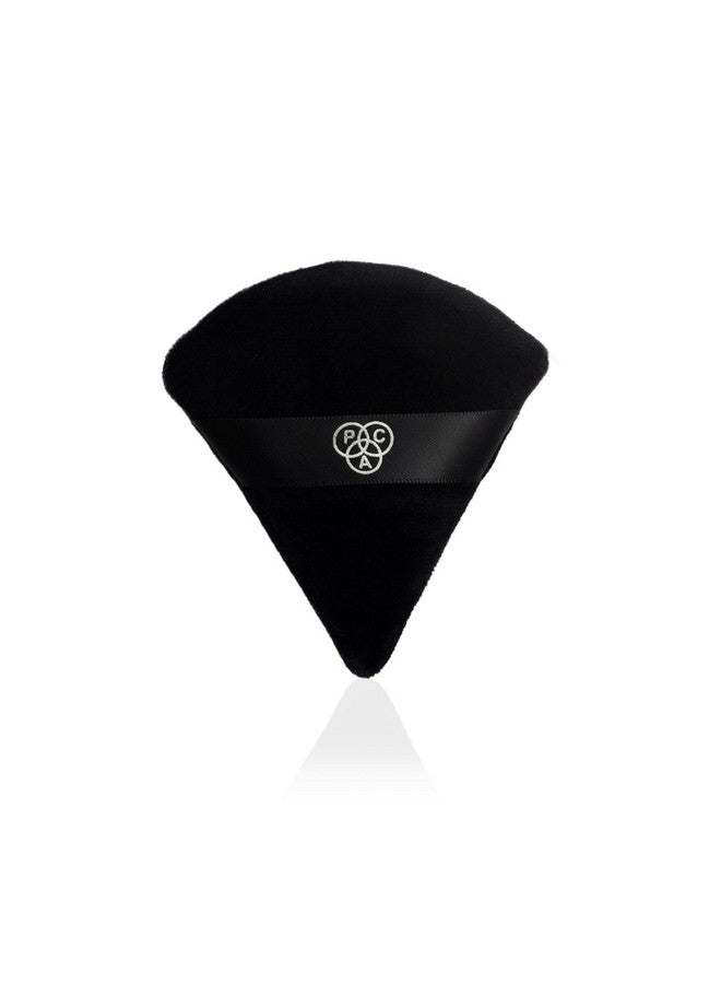 باك منتفخة الجيب (قطعة واحدة) منتفخة مكياج بيوتي بلندر (متوسطة) من القطن وسادة هوائية مثلثة منتفخة للنساء إسفنجة كريم أساس ناعمة مع حزام أدوات تجميل للاستخدام الجاف والرطب باللون الأسود - Image 1