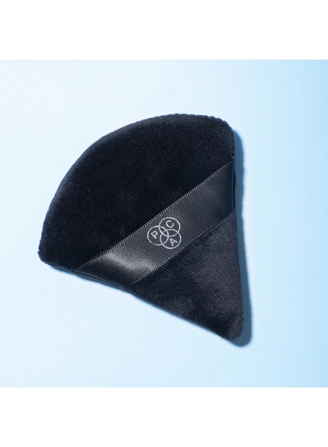 باك منتفخة الجيب (قطعة واحدة) منتفخة مكياج بيوتي بلندر (متوسطة) من القطن وسادة هوائية مثلثة منتفخة للنساء إسفنجة كريم أساس ناعمة مع حزام أدوات تجميل للاستخدام الجاف والرطب باللون الأسود - Image 2