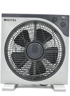 REFURA 12 inch Box Fan With 3 Speed | 360 Degree Air Circulation | 60 Min Timer 70W RE-707  - Image 1