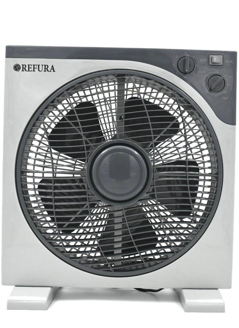 REFURA مروحة بوكس 12 بوصة مع 3 سرعات | دوران الهواء 360 درجة | مؤقت 60 دقيقة 70 وات RE-707  - Image 1