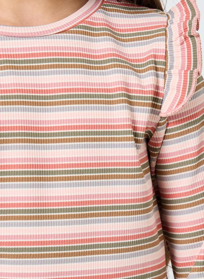 ستايلي طقم بيجاما وبلوزة مخطط للبنات - Image 4