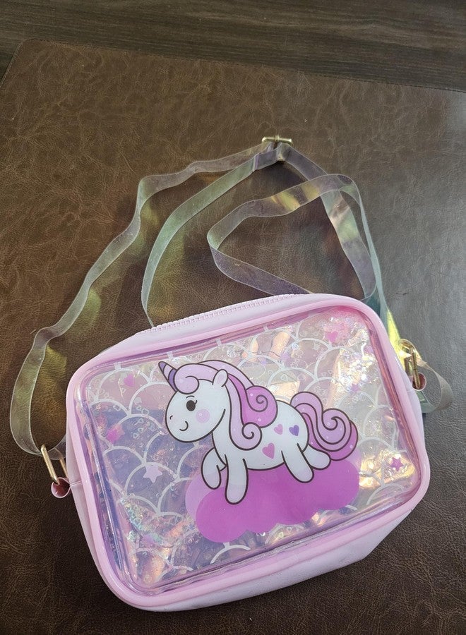 JAGMAG® Unicorn Holographic Sling Bags for Girls Classic Sling Bags | Holographic Purses and Flash Reflective Shoulder Bag for Girl's and Women 1 Pc Random Color - Image 3