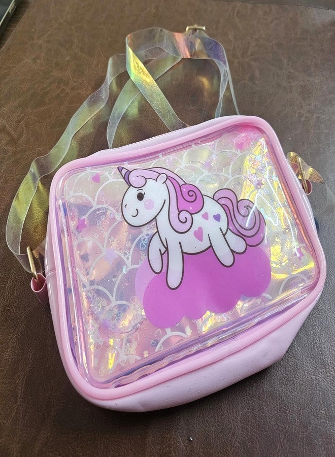 JAGMAG® Unicorn Holographic Sling Bags for Girls Classic Sling Bags | Holographic Purses and Flash Reflective Shoulder Bag for Girl's and Women 1 Pc Random Color - Image 2