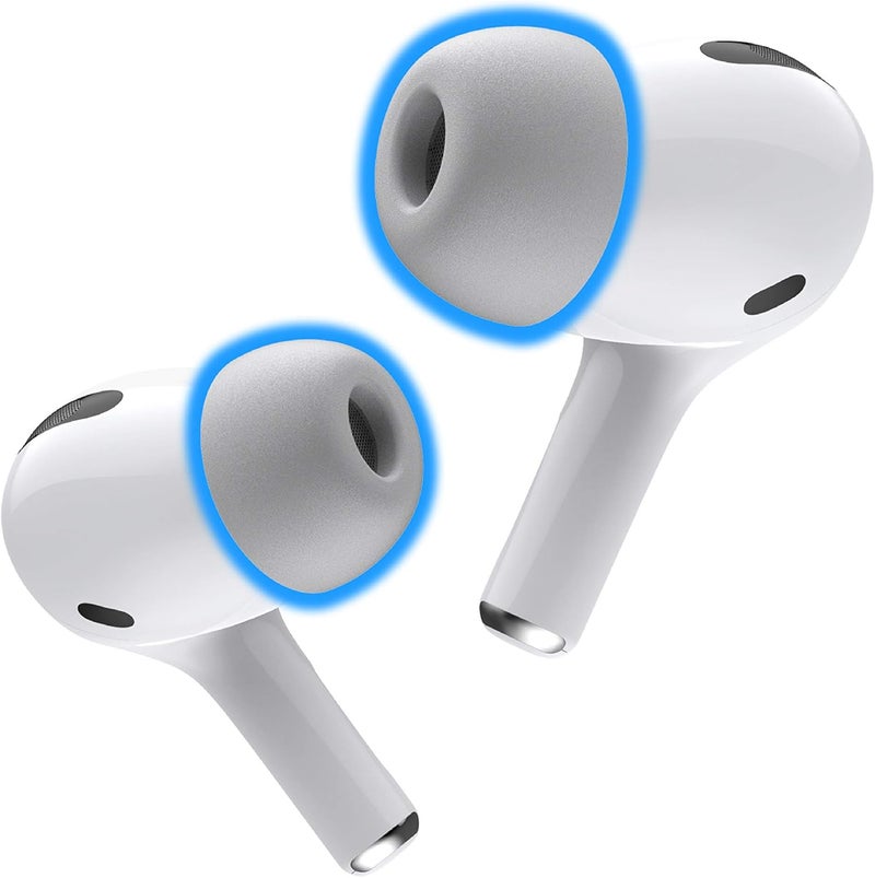 AutoLine Pro أوتولاين برو أطراف أذن رغوة الذاكرة فوم ماسترز لـ AirPods الجيل الأول والثاني | مريحة | آمنة | عزل ضوضاء أفضل | أطراف بديلة الإصدار 3.0 (صغيرة - 3 أزواج، رمادي) - Image 1