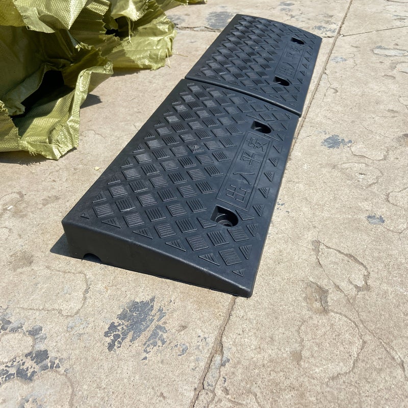 2 Pcs Portable Car Step Ramps 19.68 X 10.62 X 2.75 Inches Multi Functional Threshold Ramps Suitable for Home Thresholds Curb Edges Outdoor Sidewalk Steps Uneven Surfaces Hospitals and Communities - Image 1
