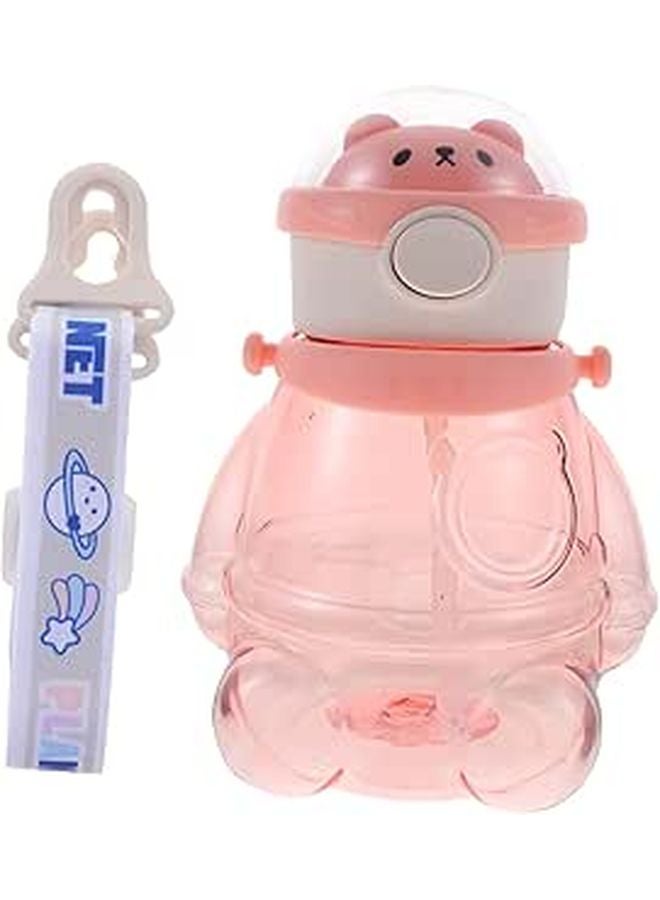 Generic Bear Shaped Reusable Water Bottle With Straw And Rope Large ...