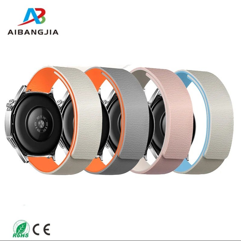 Bluejw Aibangjia 18mm 20mm 22mm Silicone Magnetic Waterproof Sport Band Replacement Strap for Huawei Watch GT6 GT5 and Garmin Watches - Image 2