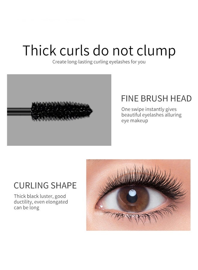 Vibely Diamond Mascara, 4D Silk Fiber Lash Mascara Thicker and Longer Voluminous Eyelashes Natural Waterproof Smudge-Proof, No Clumping, No Smudging,Adds Length Depth and Glamour Effortlessly (Black) - Image 3