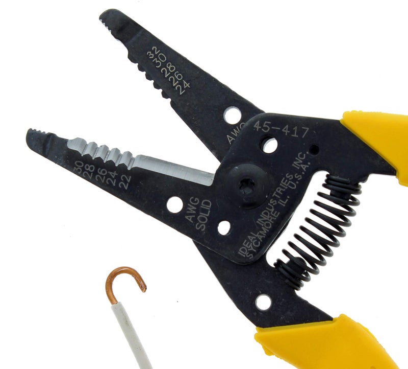 Ideal Industries IDEAL Electrical 45-417 Premium Reflex T Stripper - 22-30 AWG solid, 24-32 AWG stranded, Wire Stripper with Thumb Rest, Plier Nose, Slide Lock, Textured Grips - Image 5