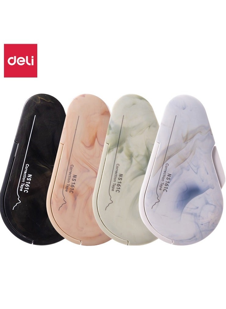 Deli شريط تصحيح مضاد للغبار NS161C 5 مم × 6 م مع رأس قابل للسحب تلقائيًا وهيكل ABS