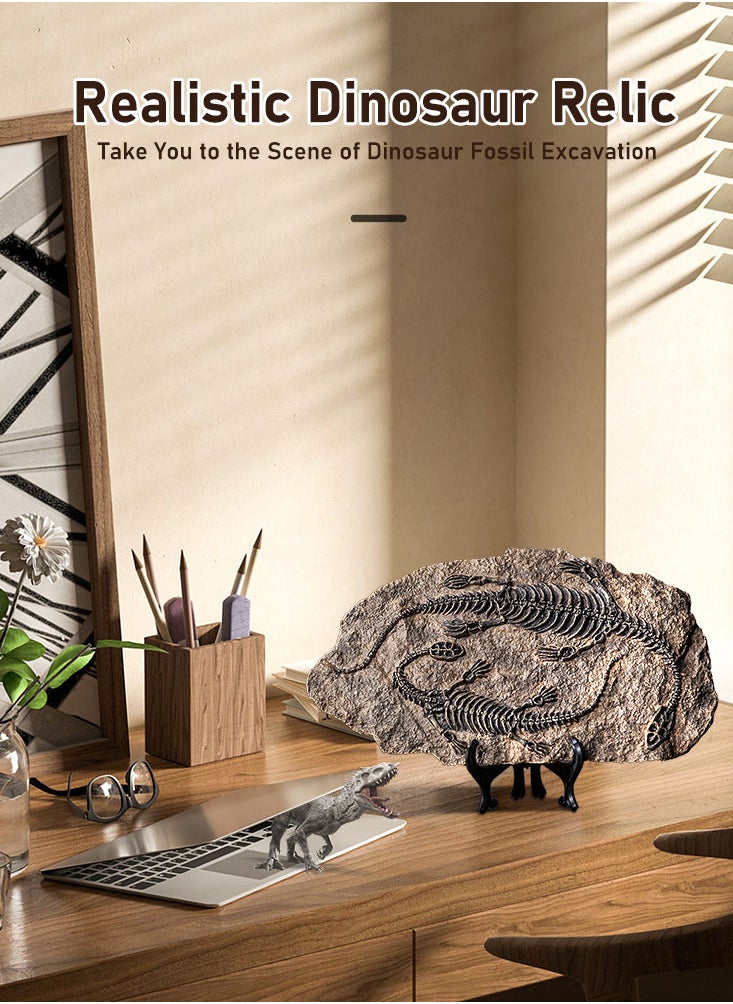 Handcrafted Dinosaur Skeleton Model - Resin Fossils Sculpture with Realistic Details, High Durability, Low Maintainance and a Perfect Home or Office Decoration