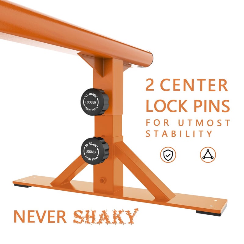 MR. MR Skate Rail Skateboard Ramp Grind Rail Professional Skatepark Grind Rail Adjustable Height Grind Rail for Skateboard Rail Tricks Practice, Round Bar Skate Grind Rail 71â€ for Beginners to Advanced - Image 4