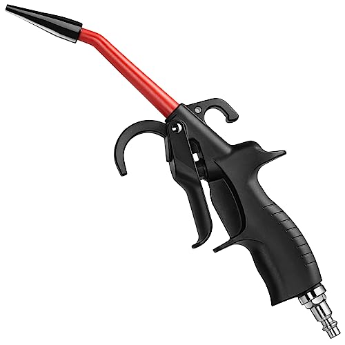 SARDVISA Air Blow Gun 290 Max PSI Air Blower for Compressor, 1/4" Air Inlet Air Nozzle Blow Gun Air Flow Trigger, Air Blower Gun with Rubber Tip Adapt to Air Compressors for Car Clean Care Detail Dust Removal - Image 1