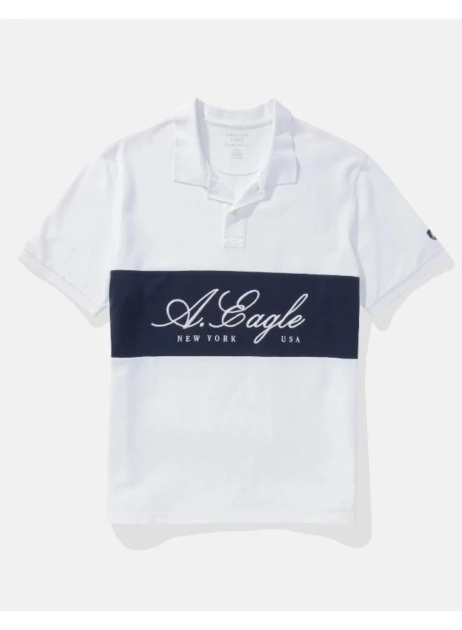 American Eagle AE Graphic Polo Shirt
