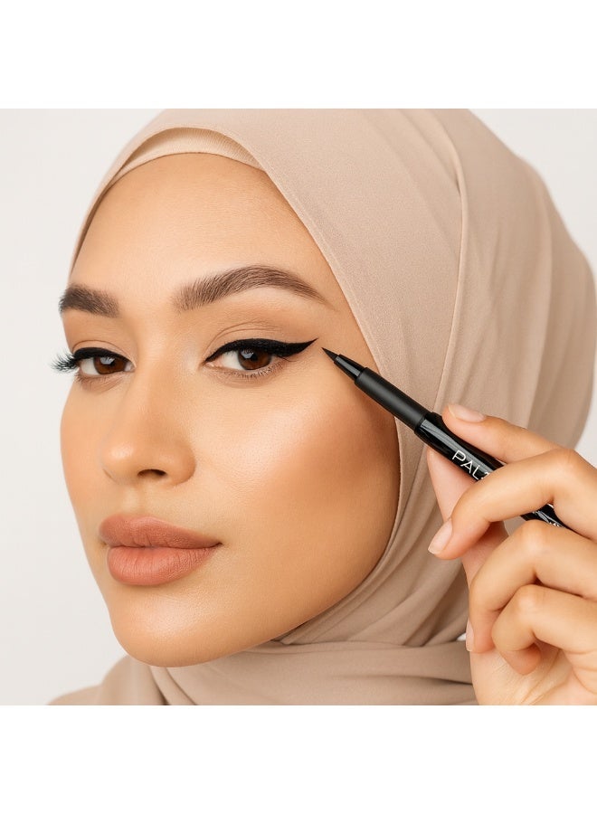 بالاديو قلم آيلاينر فلت بطرف فائق الدقة من بالاديو، ELF01 – أسود جيت - Image 4