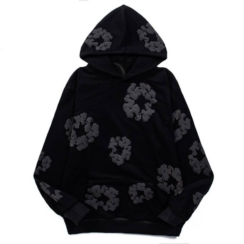 Sudiup Y2K Hoodie Men's Hoodie Women's Casual Retro Large Harajuku Jacket (Black1,Medium) - Image 1