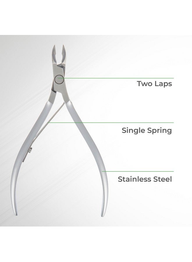 NGHIA Cuticle Nipper - D-06 Jaw 16 | Stainless Steel | Durable And Sharp | Ergonomic Design | Grey Plated | Ideal For Salons And Home Use - Image 3