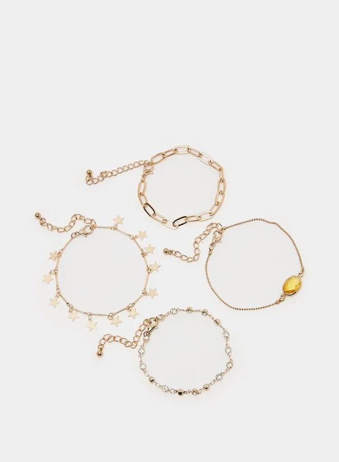 Styli Set of 4 - Star and Link Assorted Anklet