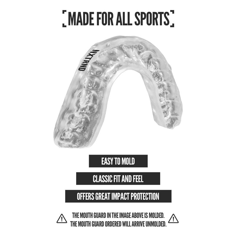 NXT NXTRND 2 Pack Nxtrnd Classic Mouth Guard for All Sports (Transparent) - Image 2