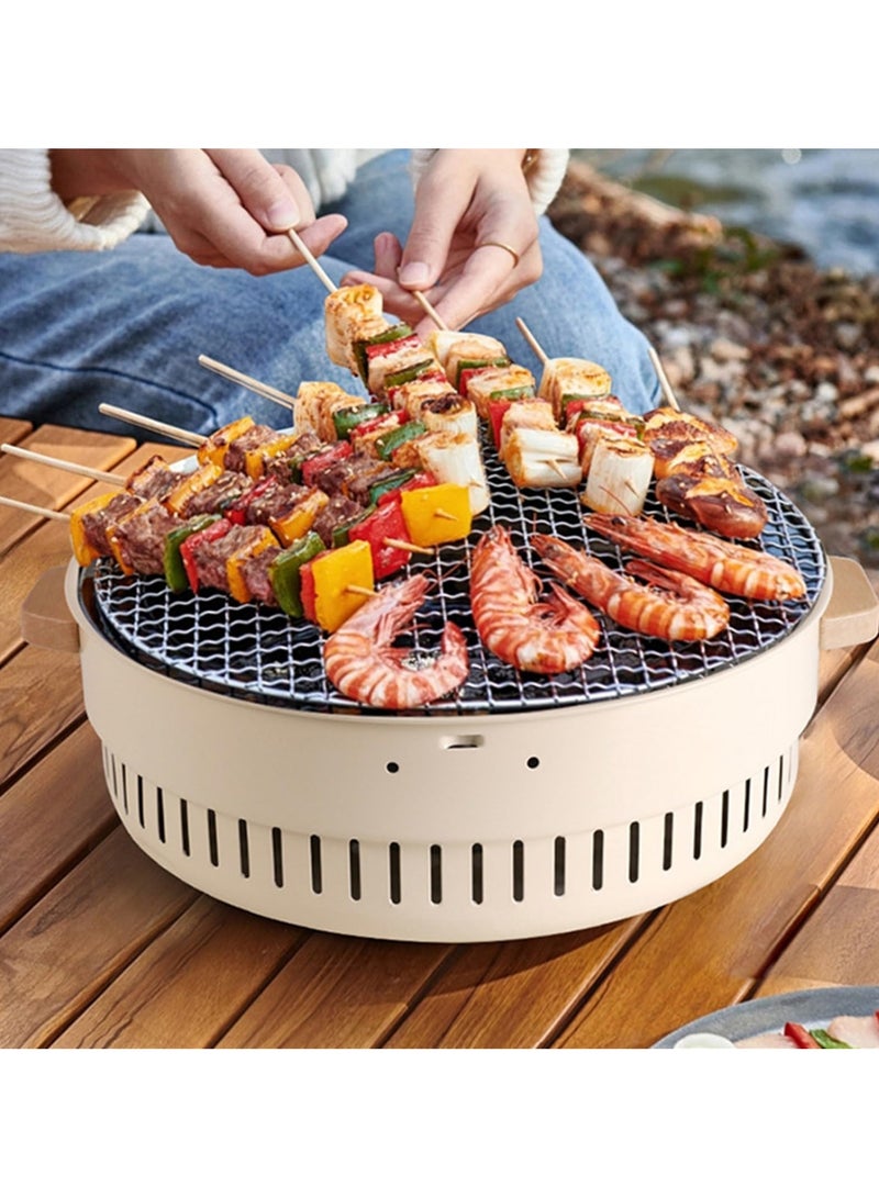 general Portable BBQ Barbecue Grill - Tabletop Charcoal Grill Stainless Steel Smoker BBQ - Compact BBQ Grill for Outdoor/Indoor,Picnic,Garden,Terrace,Camping,Travel,RV Barbecue - Image 4