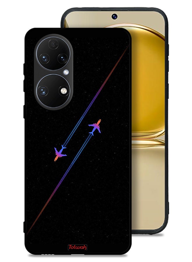 Tolwak Huawei P50 Protective Case Cover Airplanes Art - Image 1