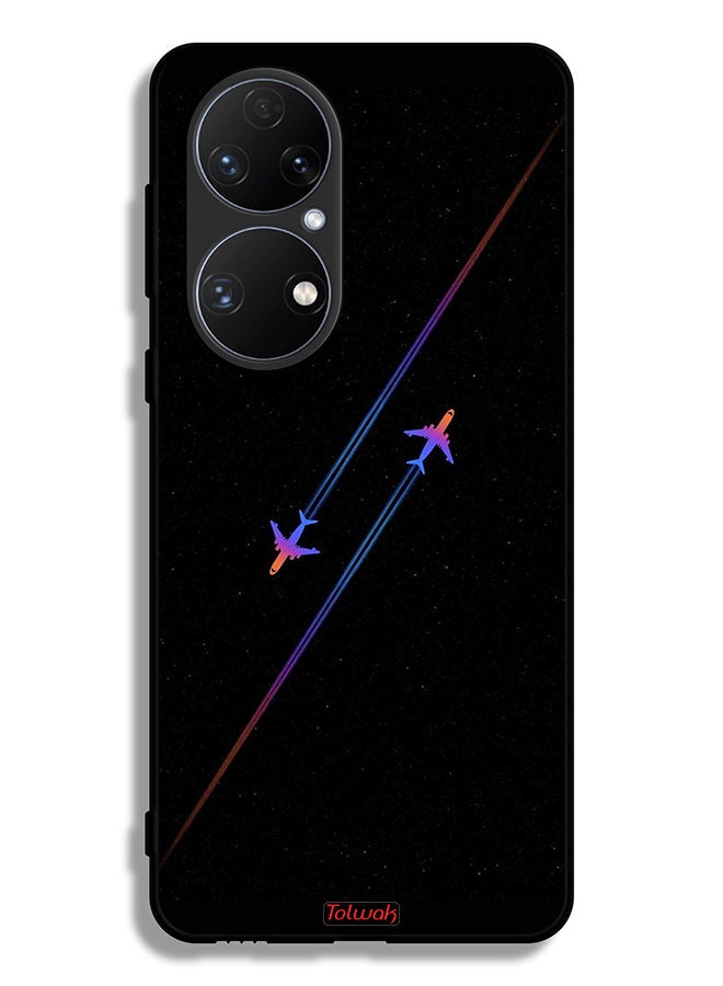 Tolwak Huawei P50 Protective Case Cover Airplanes Art - Image 2