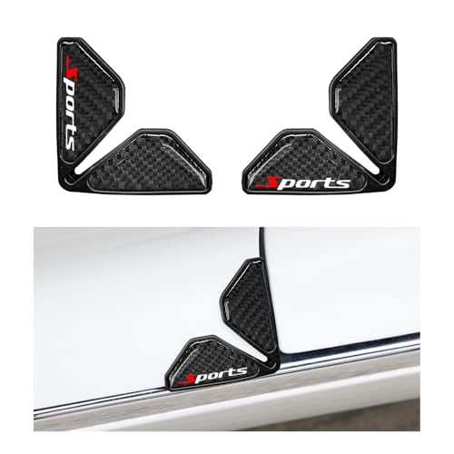 FSTURIOS 2PCS Car Door Protector Edge Guards Carbon Fiber AntiCollision Auto Door Corner Protector AntiRub Trim Sticker Front Do or Corner Decoration for Cars Trucks SUVs Black Sport - Image 1