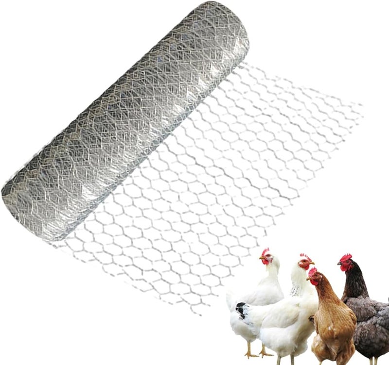 سياج دائم من سلك الدجاج المجلفن 0 4x10م شبكة سداسية للمزرعة والحديقة - Image 1