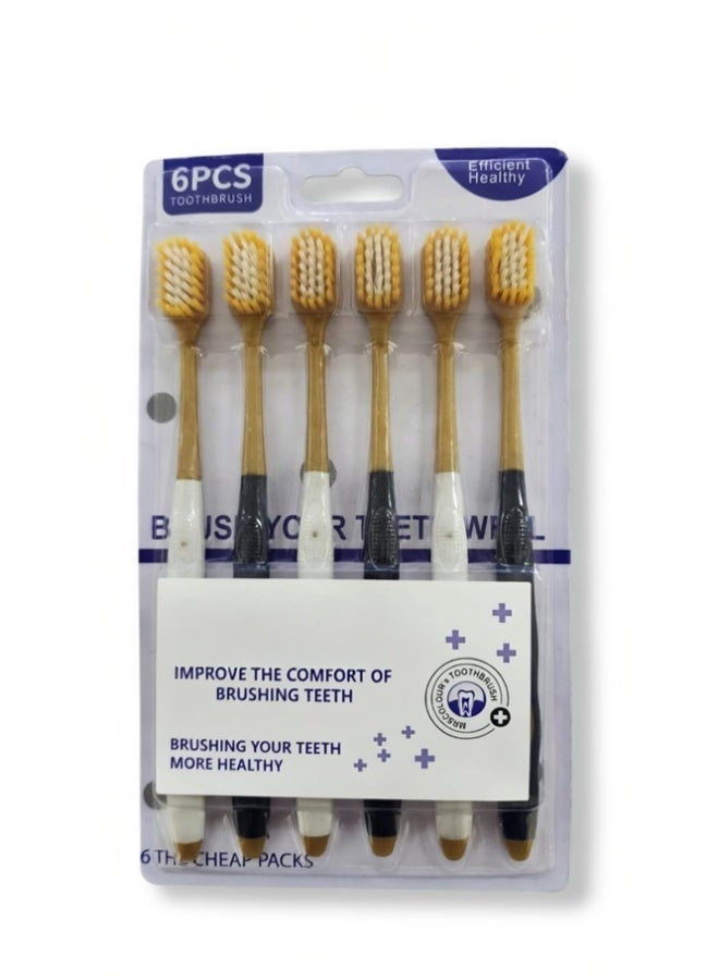 Crazy Boss Complete Personal Care & Hygiene Essentials Bundle – 5-Piece Grooming Kit with Large Paddle Hair Brush, 6-Pack Soft Toothbrushes, Cotton Swabs, Dental Floss, and Travel Dispenser - Image 2