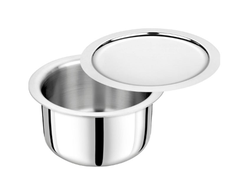 BLeaf Stainless Steel-Flat Bottom Tope with Lid/Heavy Guage Tope with Lid (Pack of 5) (0.5L, 1L, 1.5L, 2L, 2.5L) - Image 3
