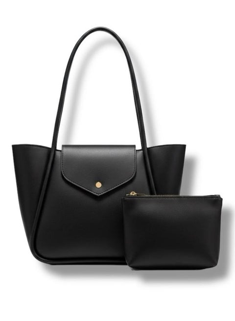 Women’s Black Shoulder Bag – Elegant Handbag for Work & University