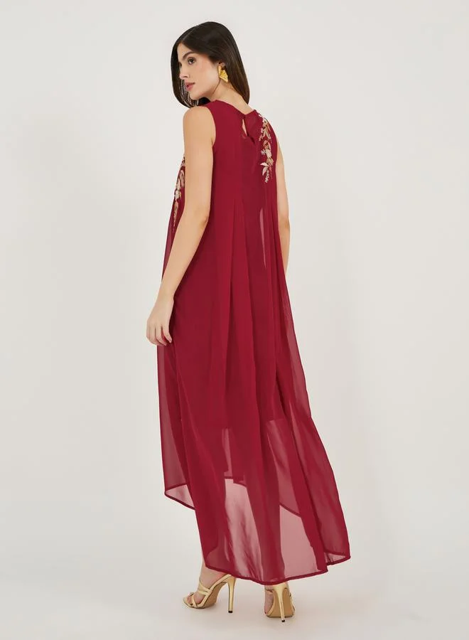 Styli Floral Chiffon Dress