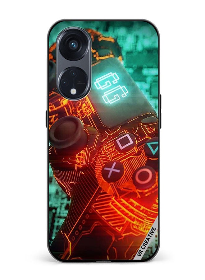 VR CREATIVE Protective Case Cover For Oppo Reno8 T 5G Ps4 Controller Design Multicolour - Image 1