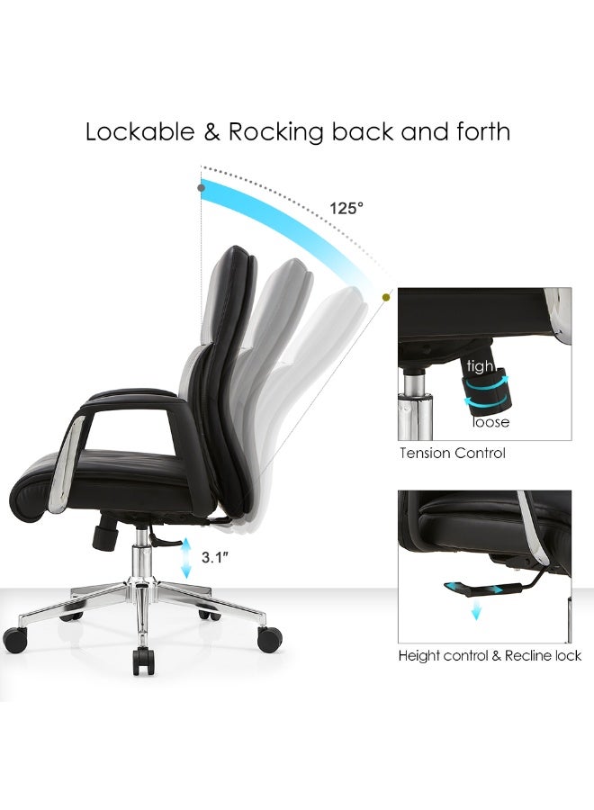 Multiwood Premium Ergonomic Office Chair Designed for Long Work Hours with Advanced Support, Enhanced Cushioning and Smooth Recline – Black - Image 3