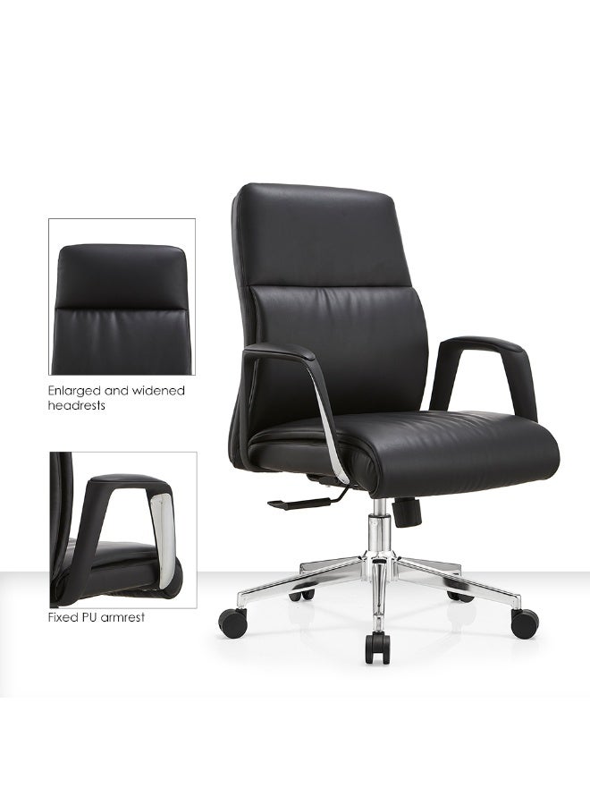Multiwood Premium Ergonomic Office Chair Designed for Long Work Hours with Advanced Support, Enhanced Cushioning and Smooth Recline – Black - Image 1