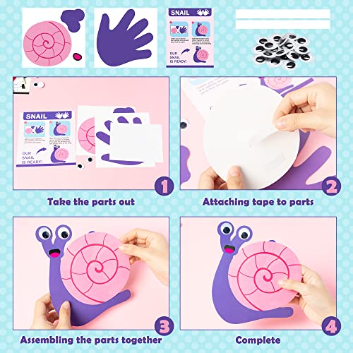 WATINC 12Pcs Spring Insect Handprint Art Craft Bug Crafts Butterfly Dragonfly Summer Springtime DIY Bug Kit Animal Themed Art Supplies Preschool Class Hand Print Activity Party Ornaments for Kids - Image 4