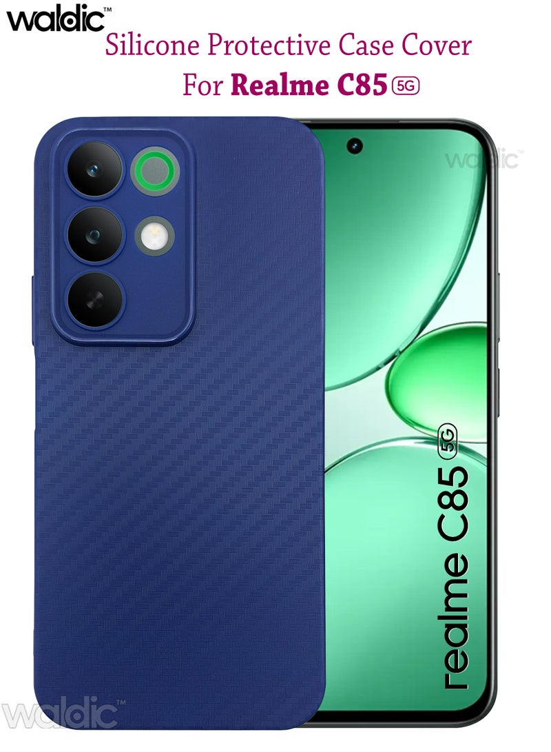 ولديك جراب فاخر لهاتف Realme C85 5G | غطاء سيليكون فاخر مصمم خصيصًا لهاتف Realme C85 5G | جراب حماية رفيع لحماية الكاميرا والسقوط لهاتف Realme C85 5G - أزرق - Image 1