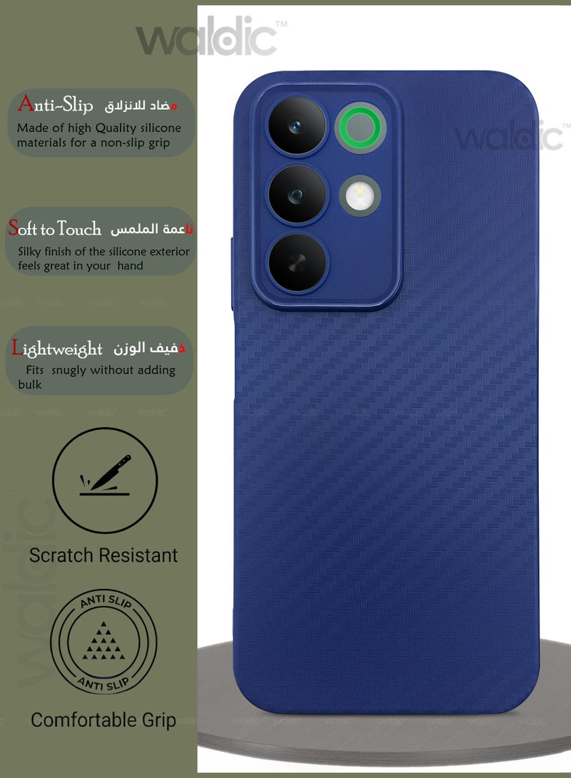 ولديك جراب فاخر لهاتف Realme C85 5G | غطاء سيليكون فاخر مصمم خصيصًا لهاتف Realme C85 5G | جراب حماية رفيع لحماية الكاميرا والسقوط لهاتف Realme C85 5G - أزرق - Image 2