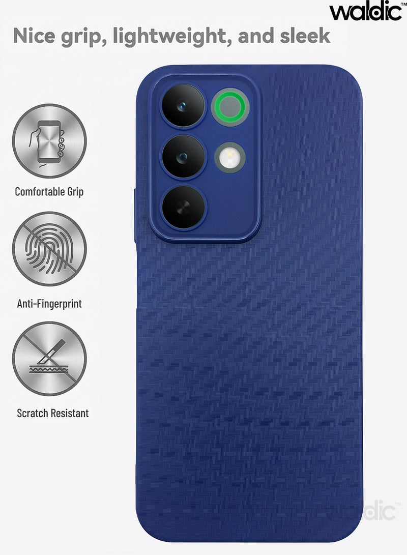 ولديك جراب فاخر لهاتف Realme C85 5G | غطاء سيليكون فاخر مصمم خصيصًا لهاتف Realme C85 5G | جراب حماية رفيع لحماية الكاميرا والسقوط لهاتف Realme C85 5G - أزرق - Image 3