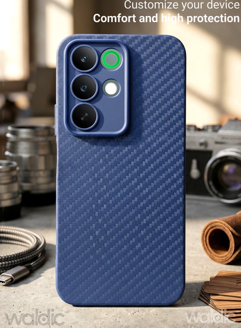 ولديك جراب فاخر لهاتف Realme C85 5G | غطاء سيليكون فاخر مصمم خصيصًا لهاتف Realme C85 5G | جراب حماية رفيع لحماية الكاميرا والسقوط لهاتف Realme C85 5G - أزرق - Image 5