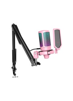 FIFINE Gaming USB Microphone Kit, PC Streaming Recording Computer RGB Microphone Set for Podcasting, Singing, YouTube, Condenser Cardioid Mic with Quick Mute, Gain Knob-A6T Pink - pzsku/Z65A26B78C9AECF8916FFZ/45/_/1732280752/f336fcb3-64d9-48f9-9b7a-24928d9c7565