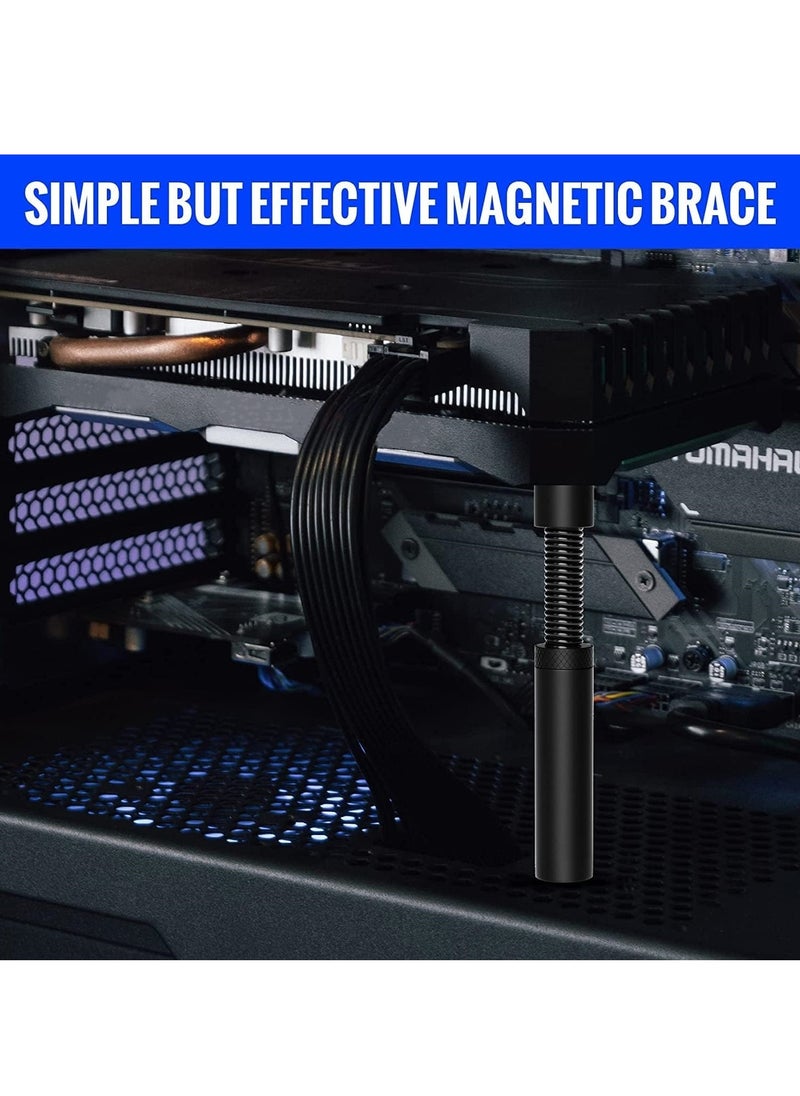 Generic - GPU Support Bracket, Graphics Video Card Brace with Height Adjustable, Anti-Sag Holder for Universal Graphics Card, GPU Stand with Magnet and Rubber Pad (Black) - Image 1